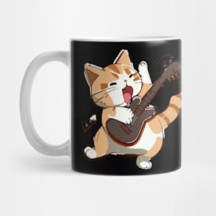 Cat Playing Guitar Mug